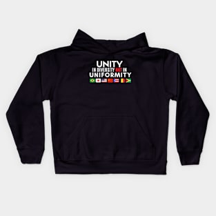 Unity in Diversity Not in Uniformity Kids Hoodie